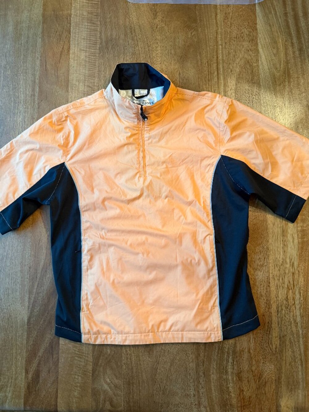Footjoy Dryjoy 1/2 Zip Women's Windbreaker Black Orange Small Golf